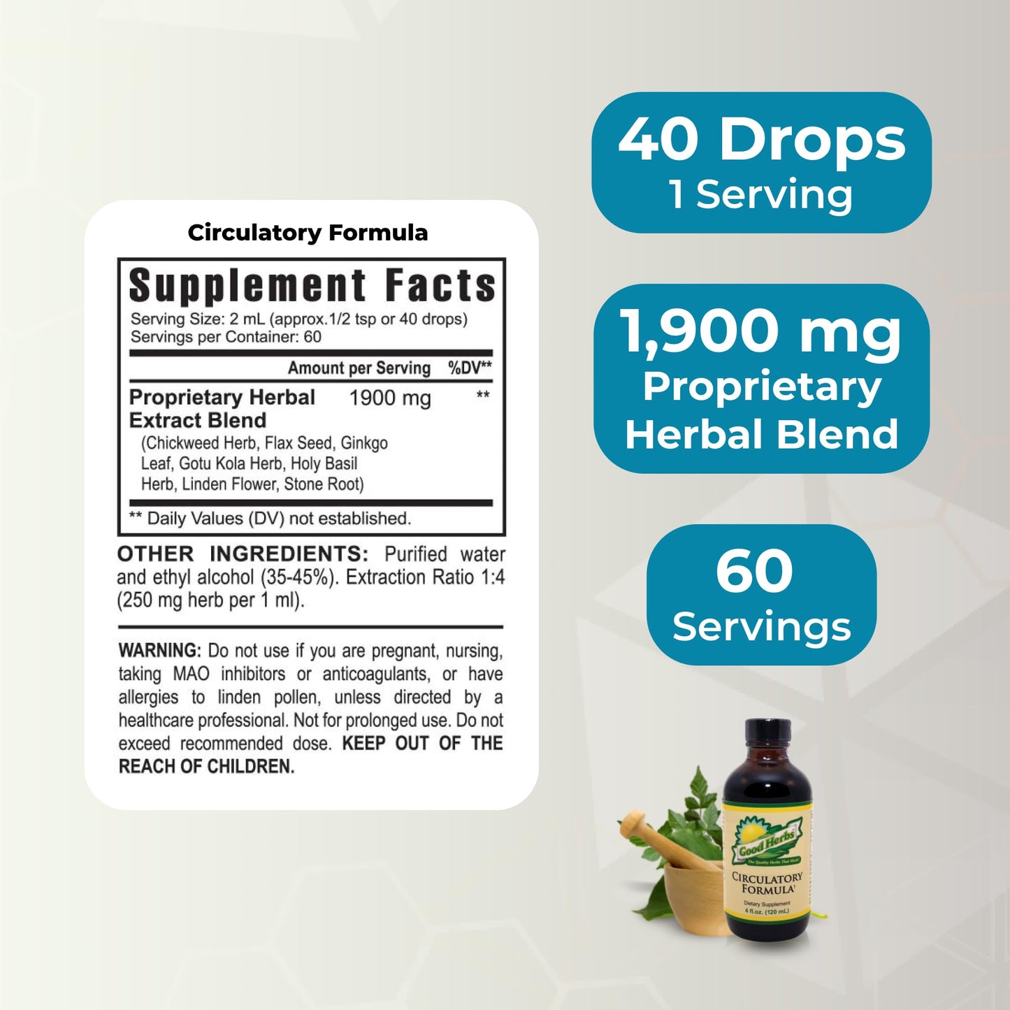 Youngevity Circulatory Formula Powder, 4 fl oz