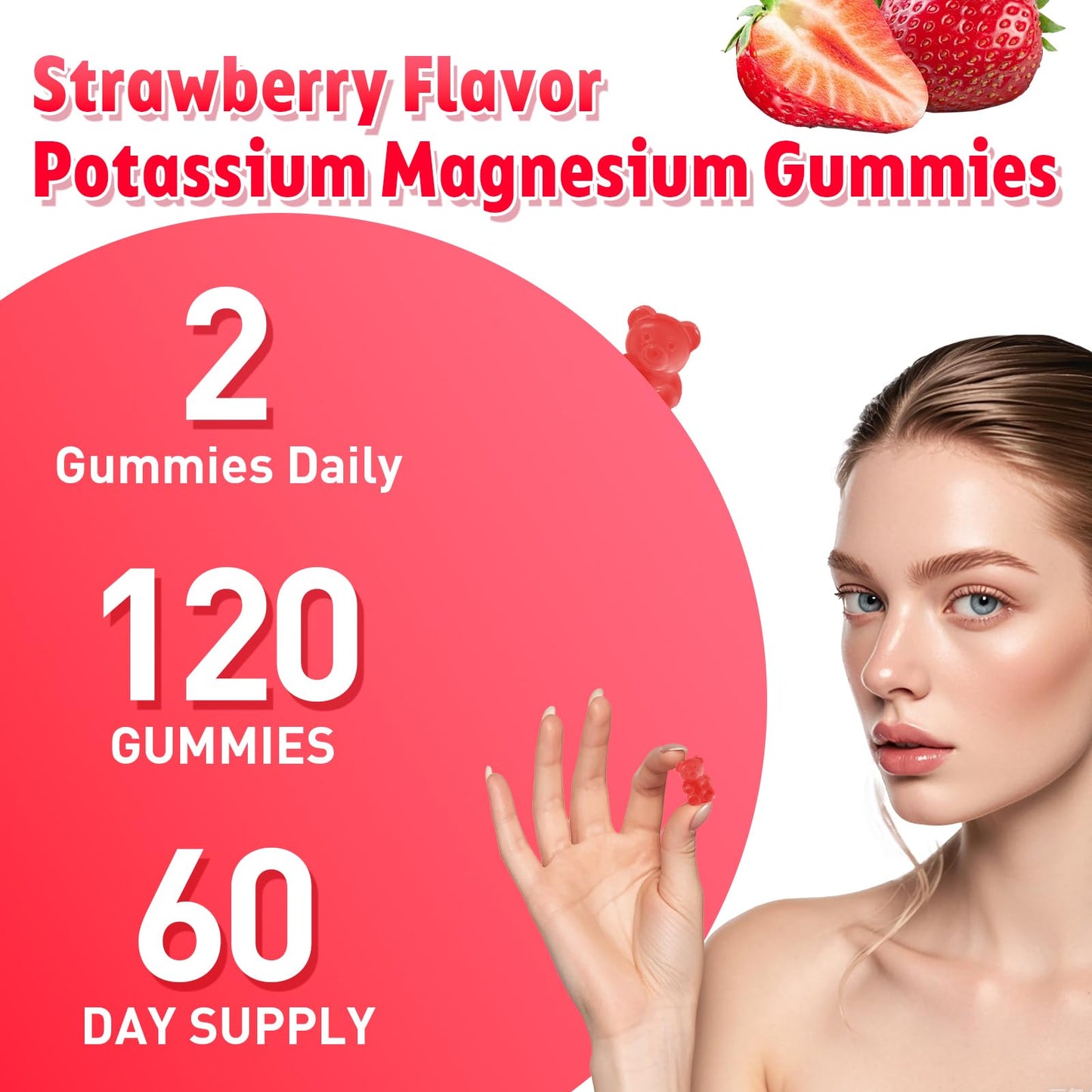 Flyrocer Potassium Magnesium Gummies, 120 Gummies