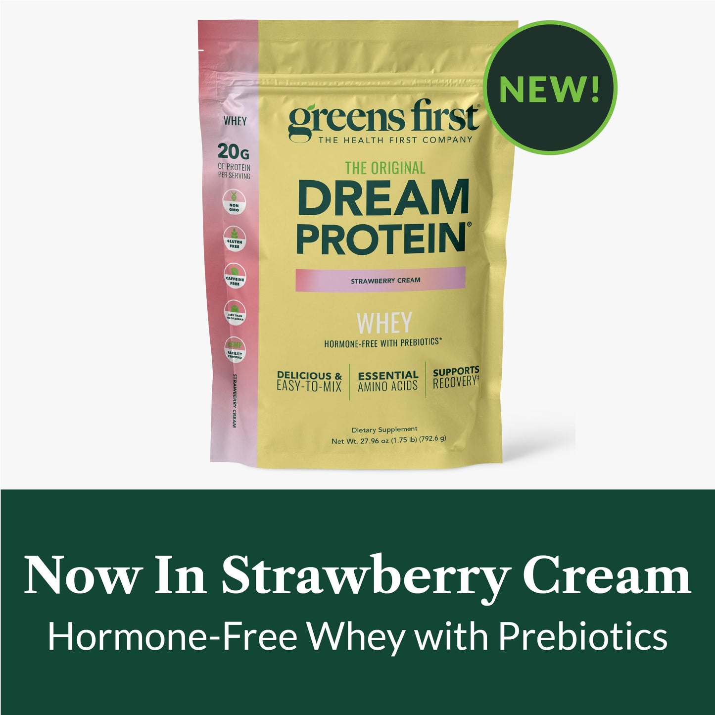 Greens First Dream Protein Powder Whey, 27.96 oz