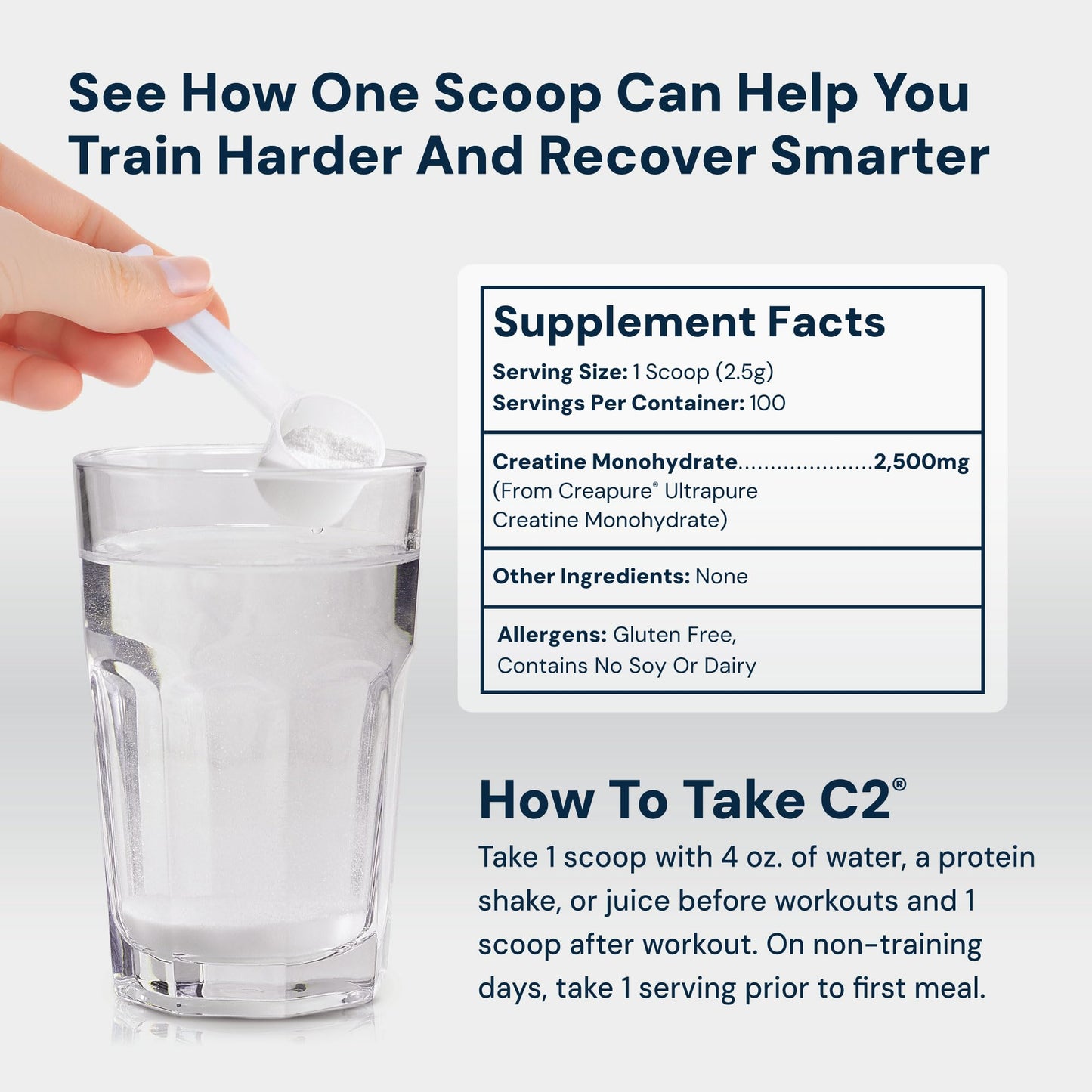 HPN C2 Creatine Monohydrate Powder, 8.75 Ounce