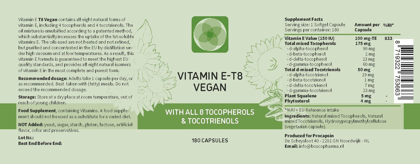 Procapsin Vitamin E Vegan Capsule 1 Count