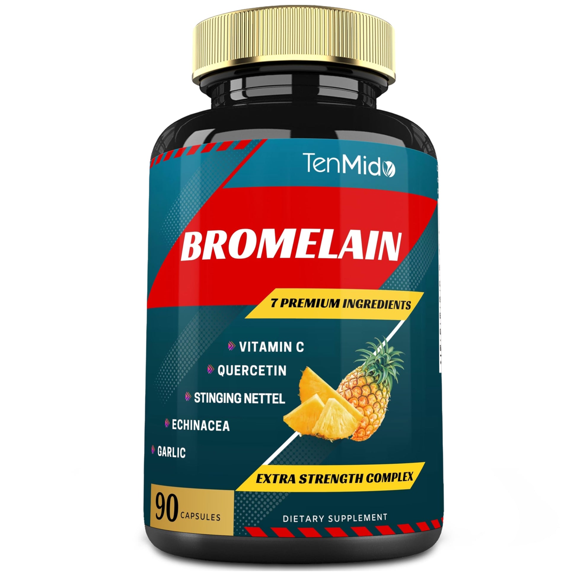 Tenmido Bromelain Extract Capsules, 90 Capsules