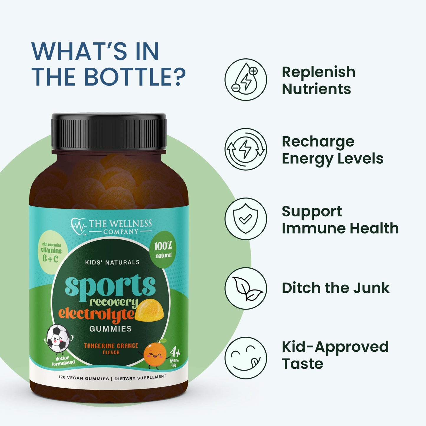 The Wellness Company Kids Naturals Sport Recovery Gummies 120 Count