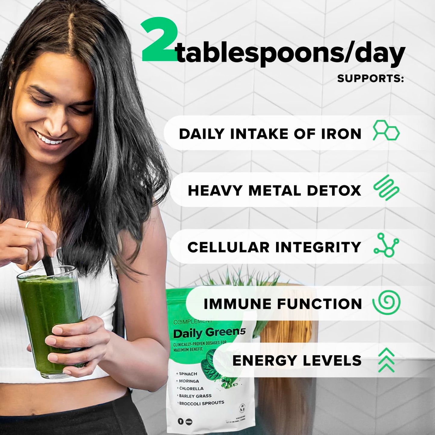 Complement Daily Greens Powder, 30 Servings