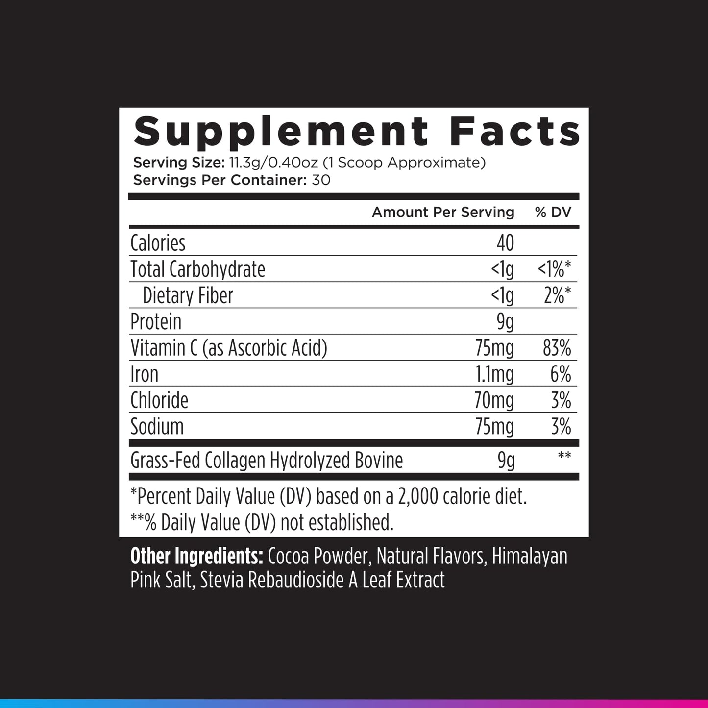 Livingood Daily Chocolate Collagen Peptides Powder, Type I & III, 30 Serv, 12.34