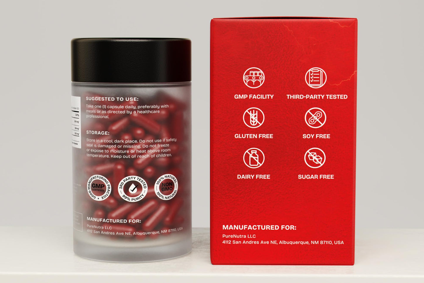 PureNutra Organic Turkesterone Supplement for Men Capsules 240 Count