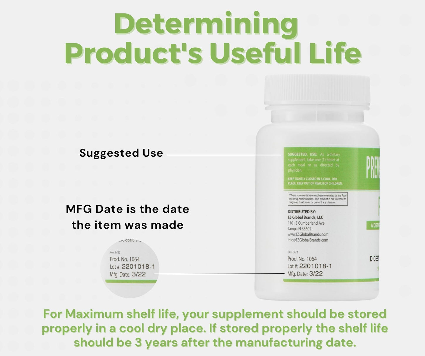ES Global Brands Prevenzyme Pro Digestive Enzyme Supplement Tablet 90