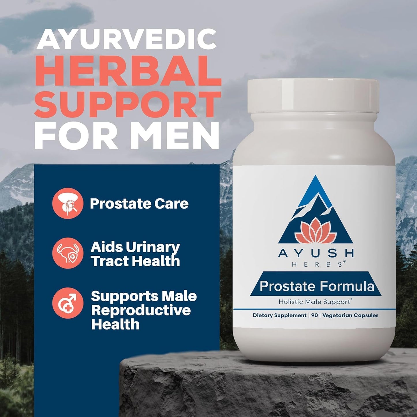 Ayush Herbs Prostate Formula Saw Palmetto, Zinc & DIM Capsule 90 Count