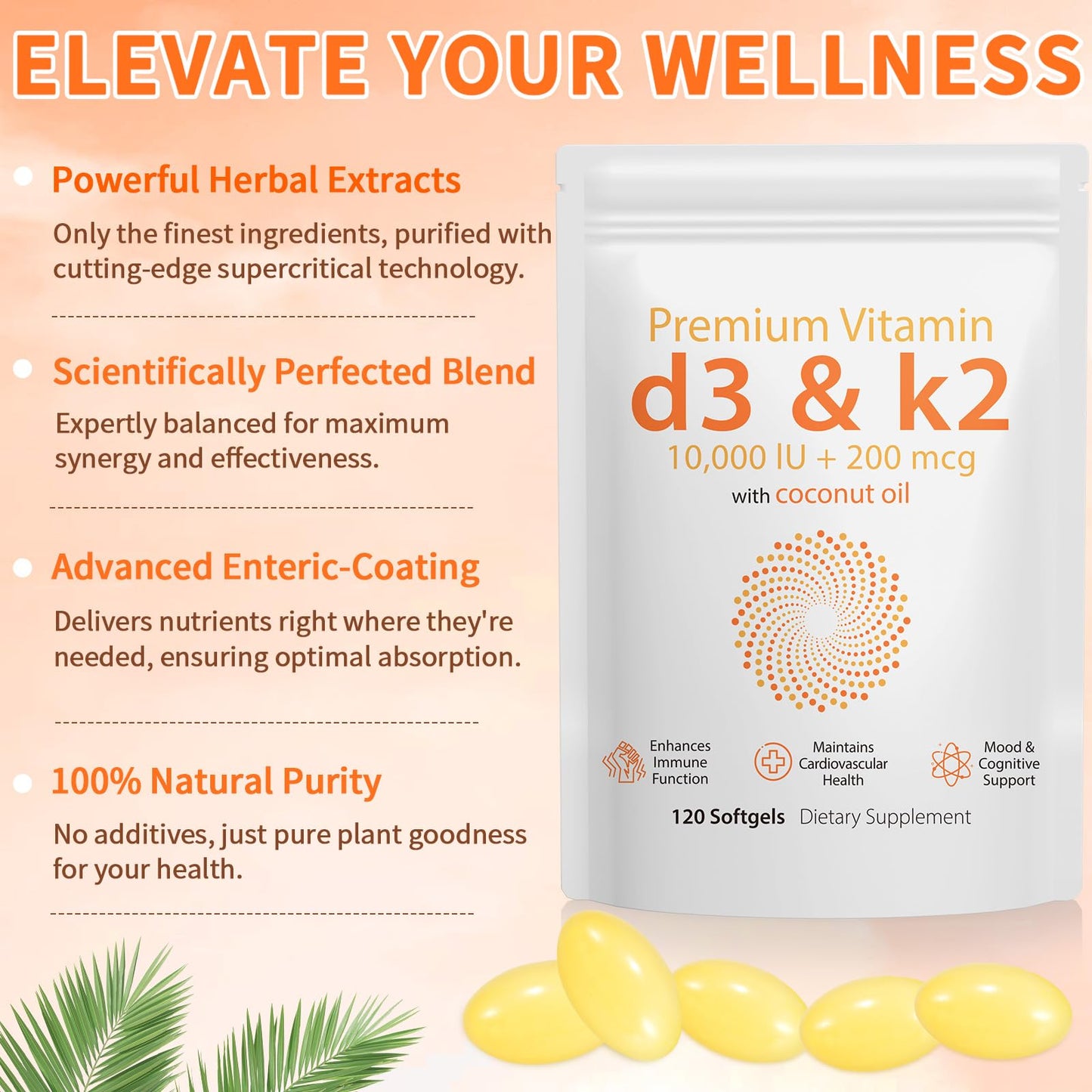 Nyloriaine Vitamin D3 K2 Capsule 1 Count