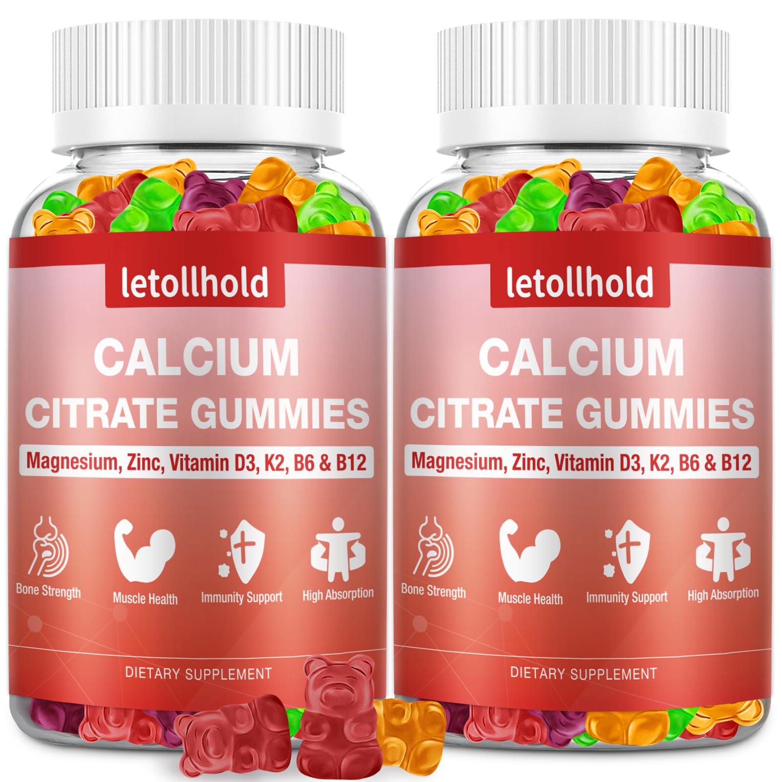 Letollhold Calcium Citrate Gummies 120 Gummies