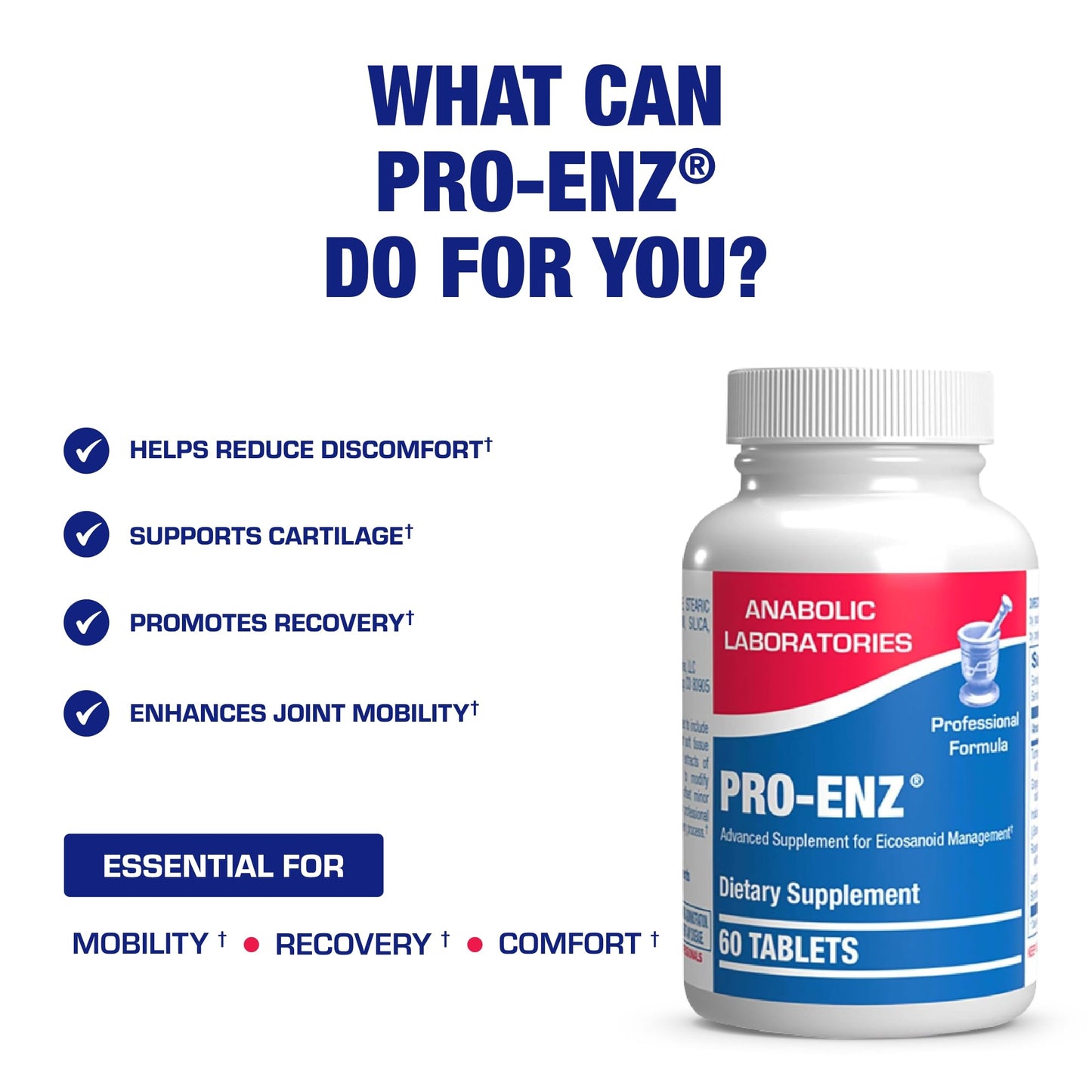 Anabolic Laboratories Pro ENZ Joint Support Supplement Tablet, 60 Count