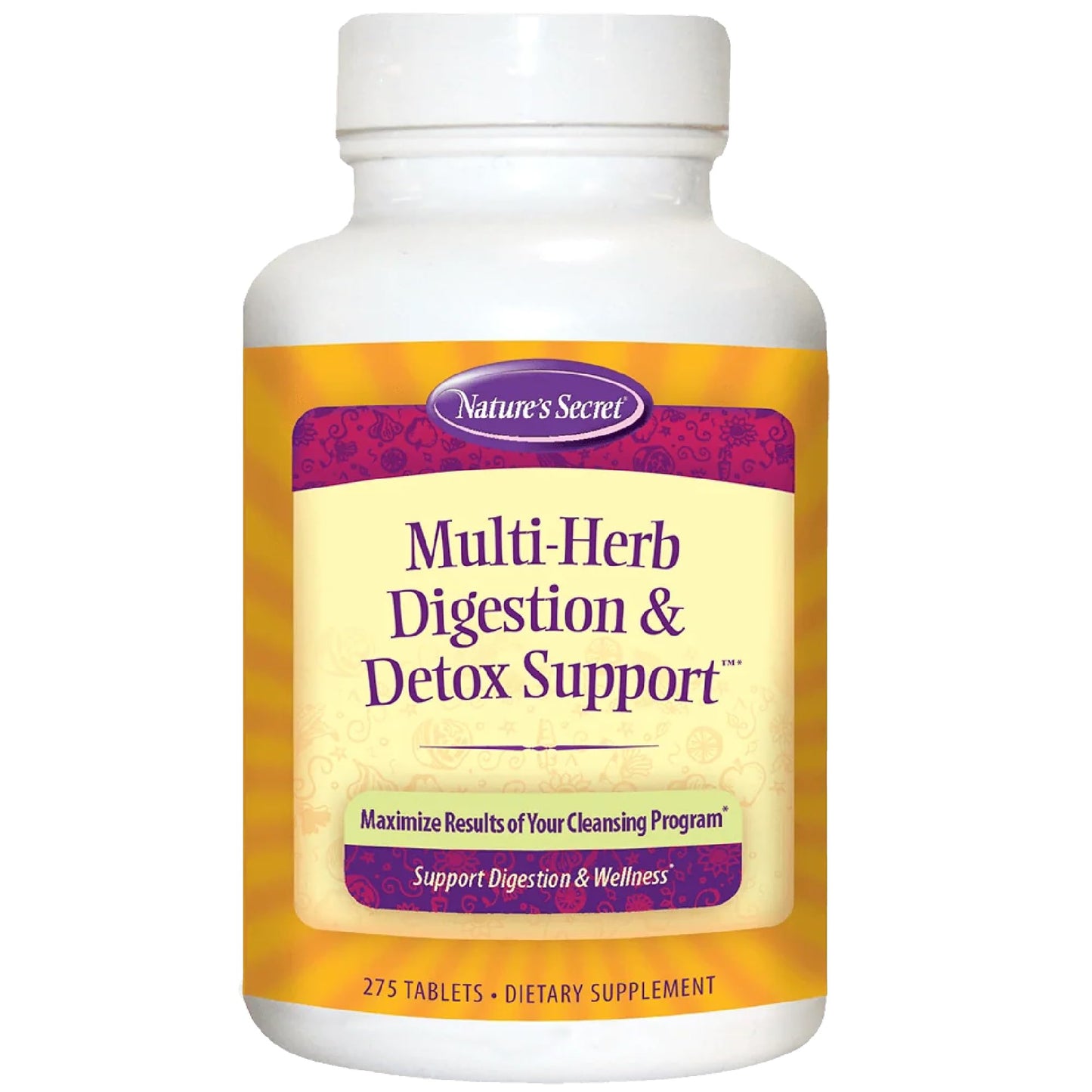 Nature's Secret Multi Herb Digestion and Detox Support Tablet, 275 Count