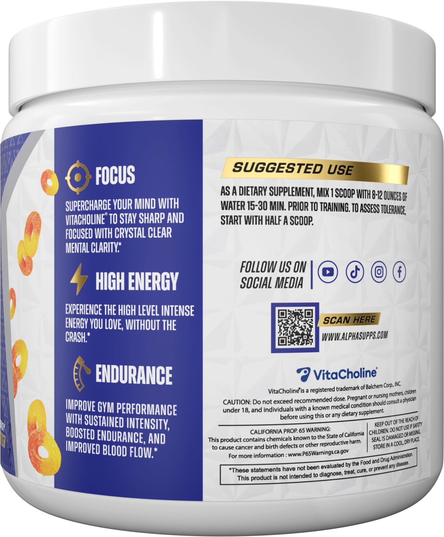 Alpha Supps Pre-Workout Powder, 10.6 oz
