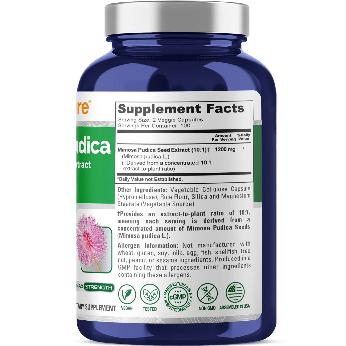 NusaPure Mimosa Pudica 200 Capsules