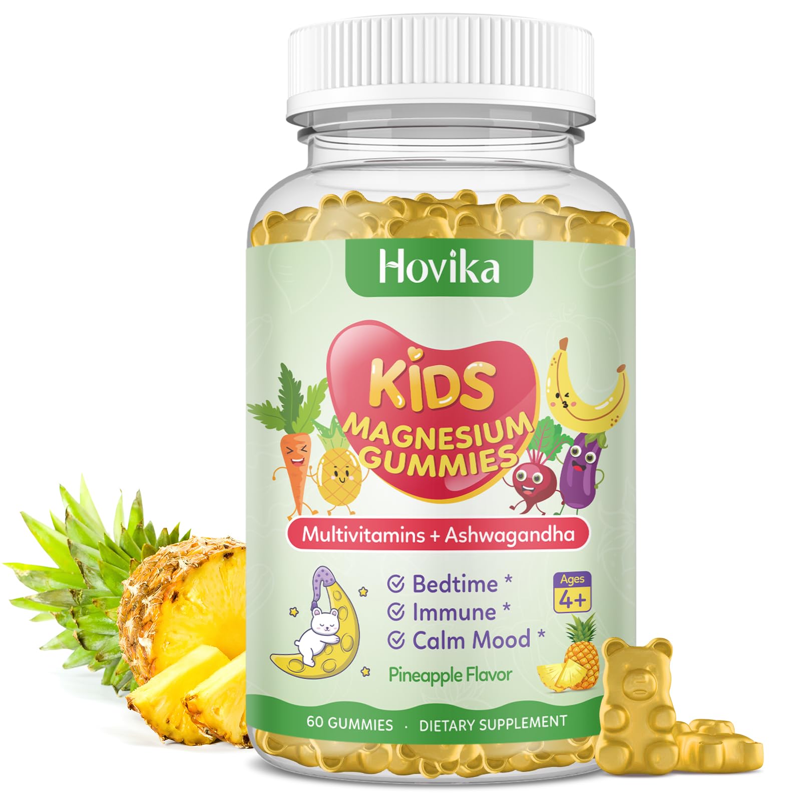 Hovika Kids Magnesium Glycinate Gummies, 60 Count