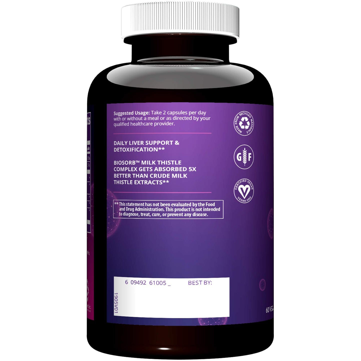 MRM Liver X - Vegan Liver Support with Milk Thistle, 60 Capsules