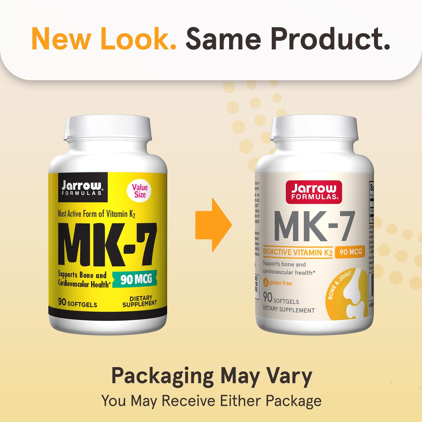 Jarrow Formulas MK-7 90 mcg Bioactive Form of Vitamin K2 Softgels 90