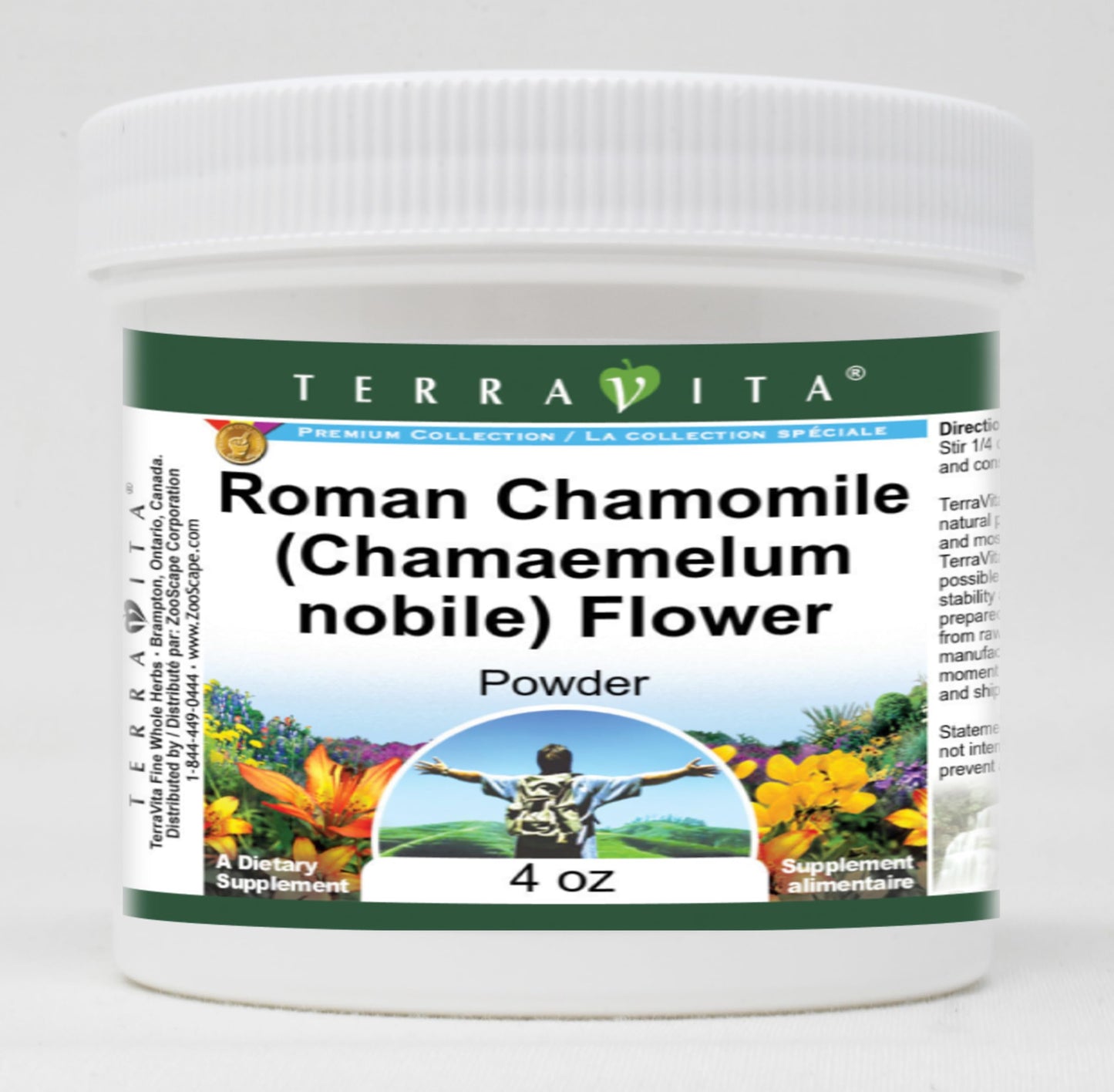Terravita Roman Chamomile Flower Powder 4 oz, 12 oz Total