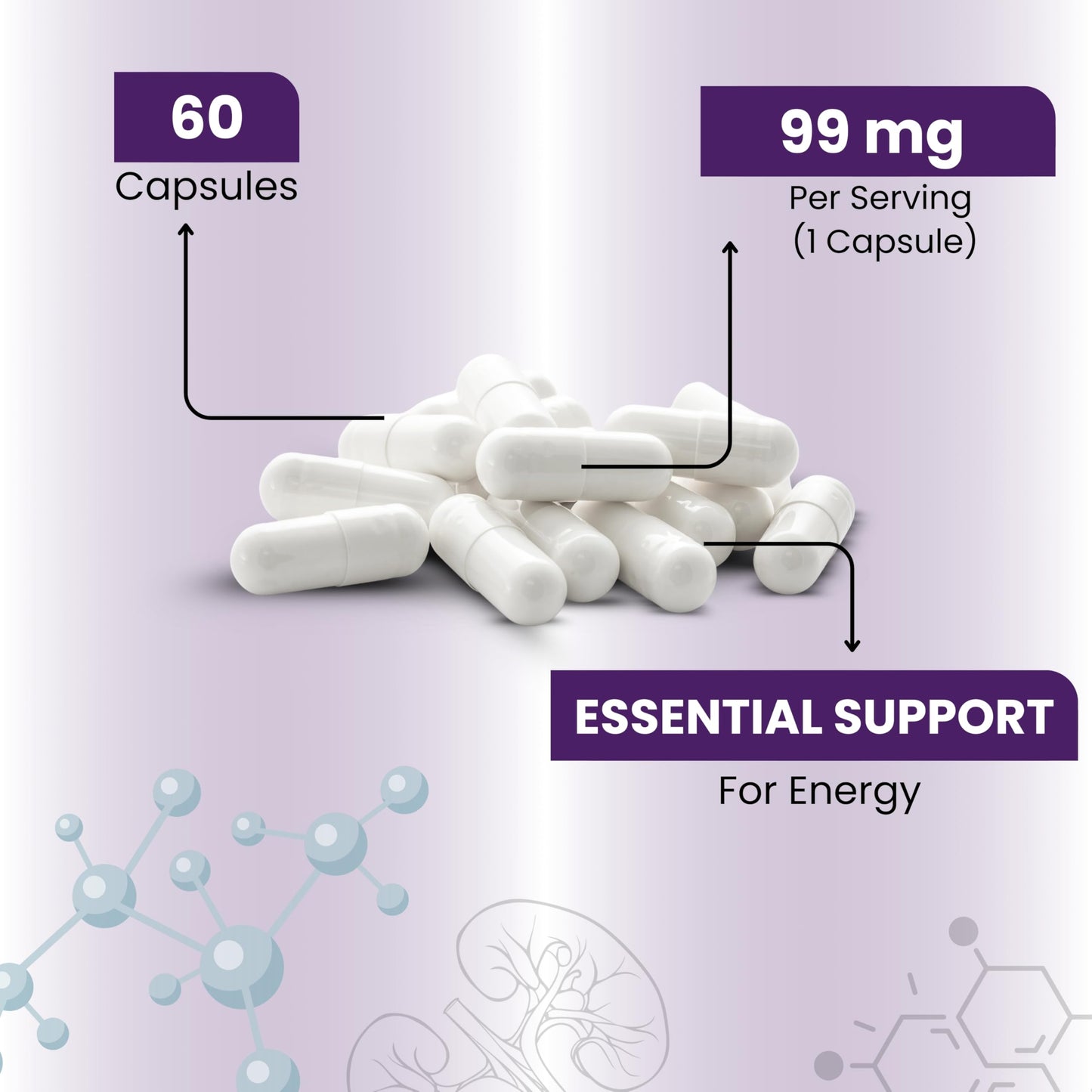 NaturalHerbo Potassium Citrate Supplement 99mg Capsule, 60 Capsules