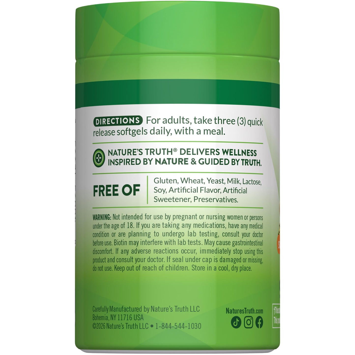 Nature's Truth Pumpkin Seed Oil Softgels 90 Count
