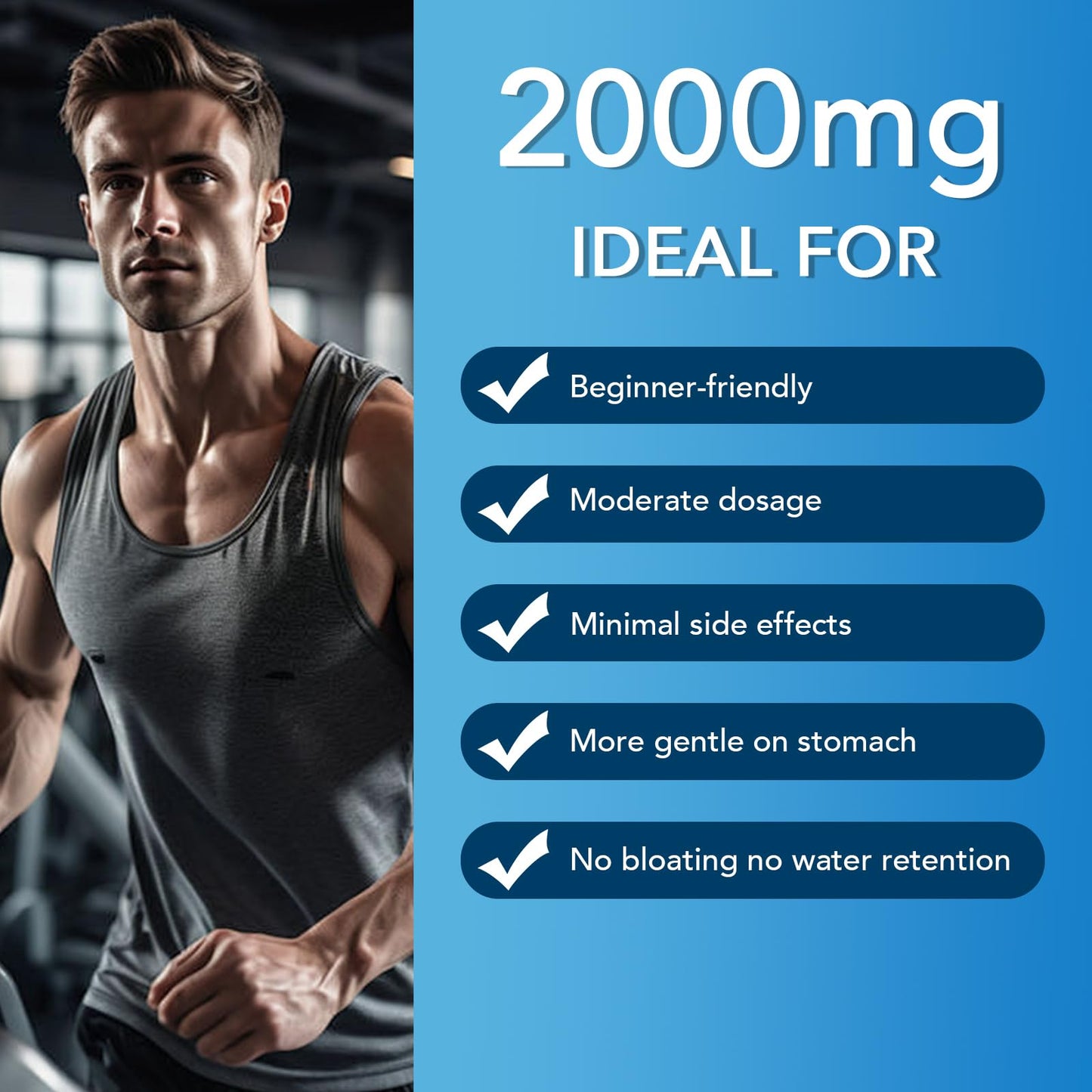 ourui one Creatine HCL Gummies 2000mg, 60 Gummies
