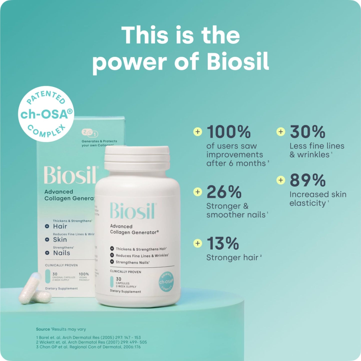 Biosil Collagen Booster Supplement Capsules, 60 Capsules