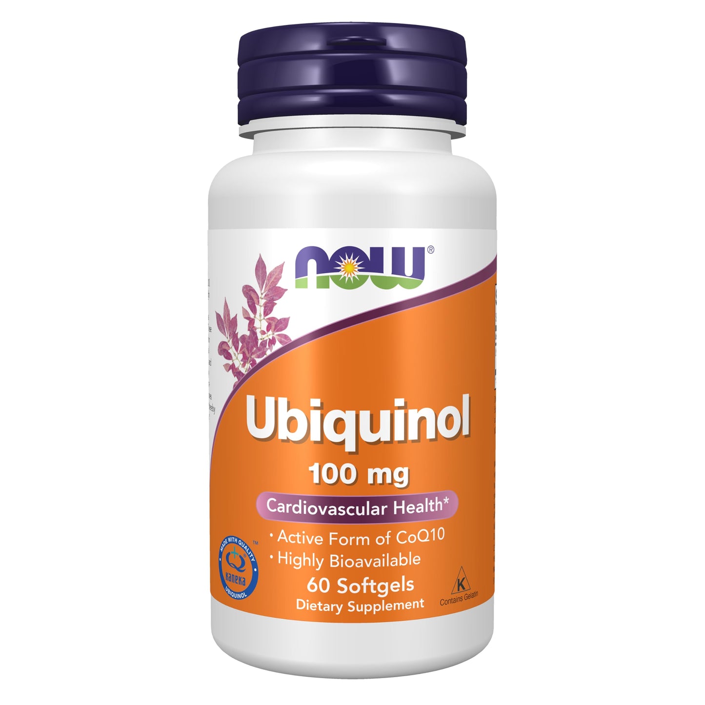 NOW Foods Ubiquinol 100 mg High Bioavailability CoQ10 Softgels 60 Count