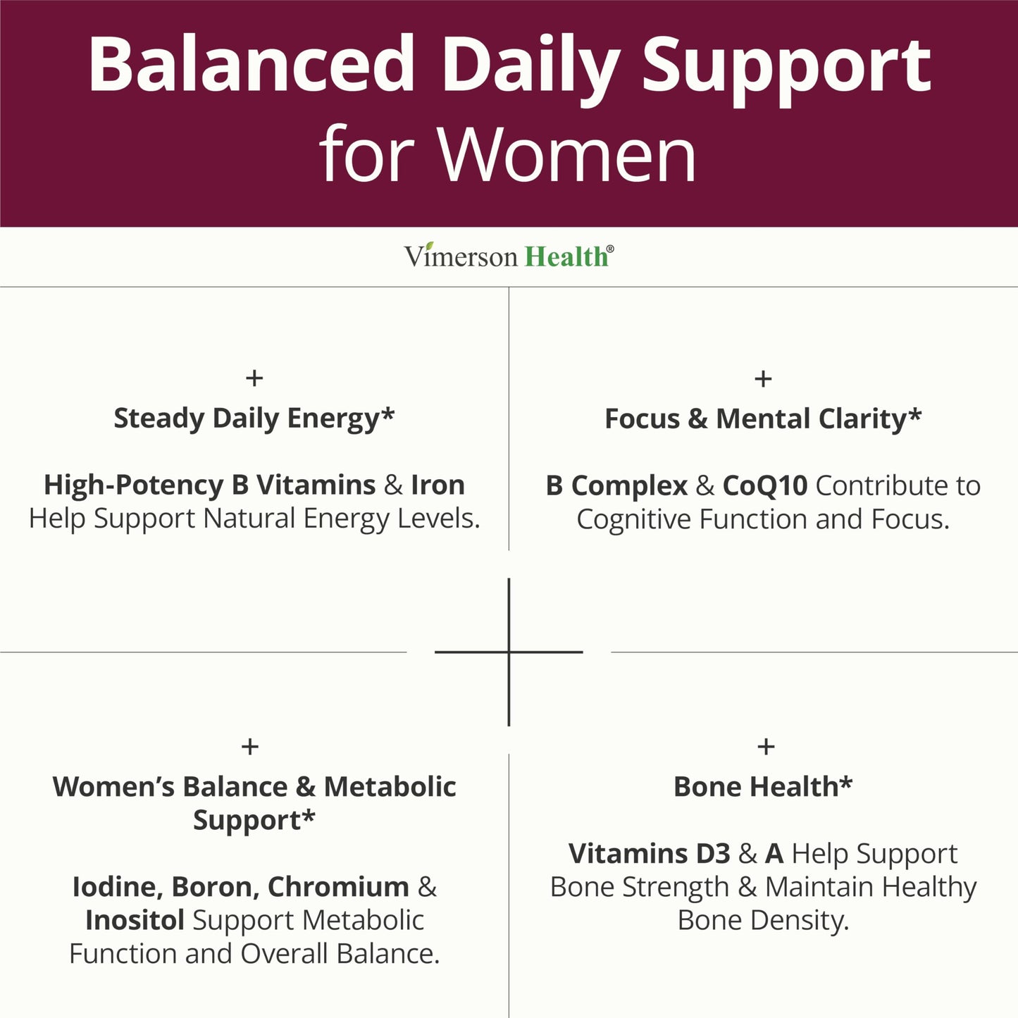 Vimerson Health Multivitamin for Women Capsules 60 Count