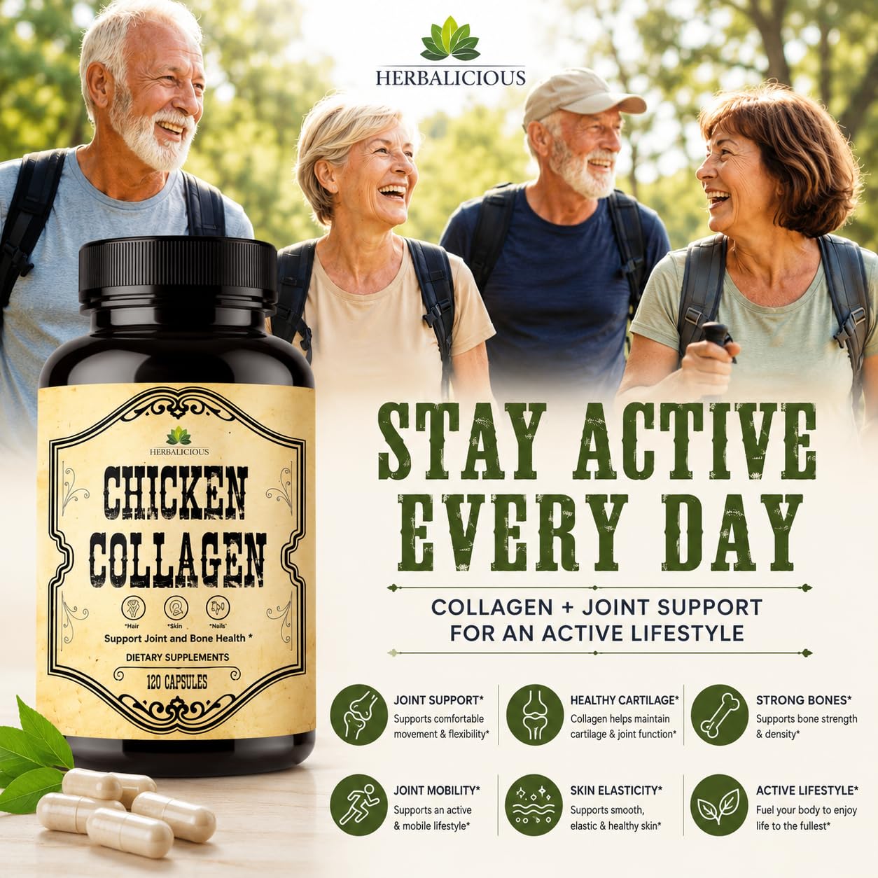 HERBALICIOUS Chicken Collagen 120 Capsules