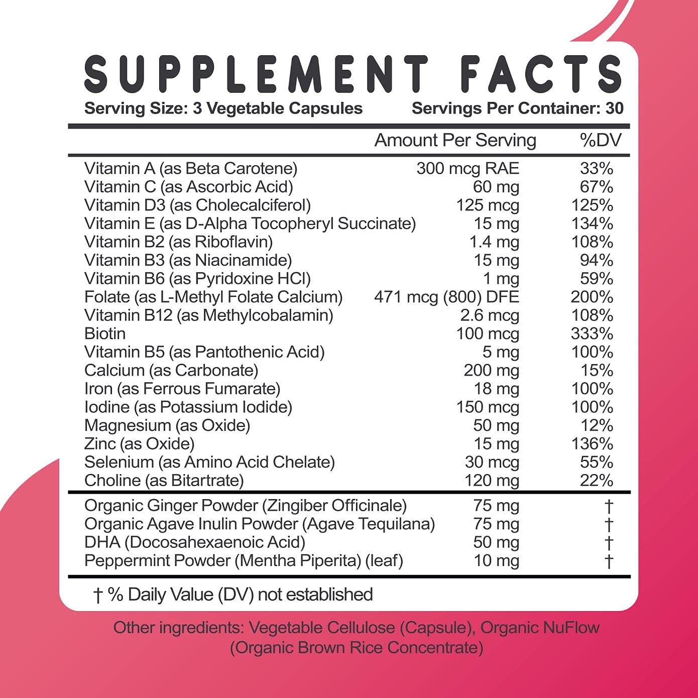 Feed Mom & Me Prenatal Vitamin + DHA Powder, 1 Count
