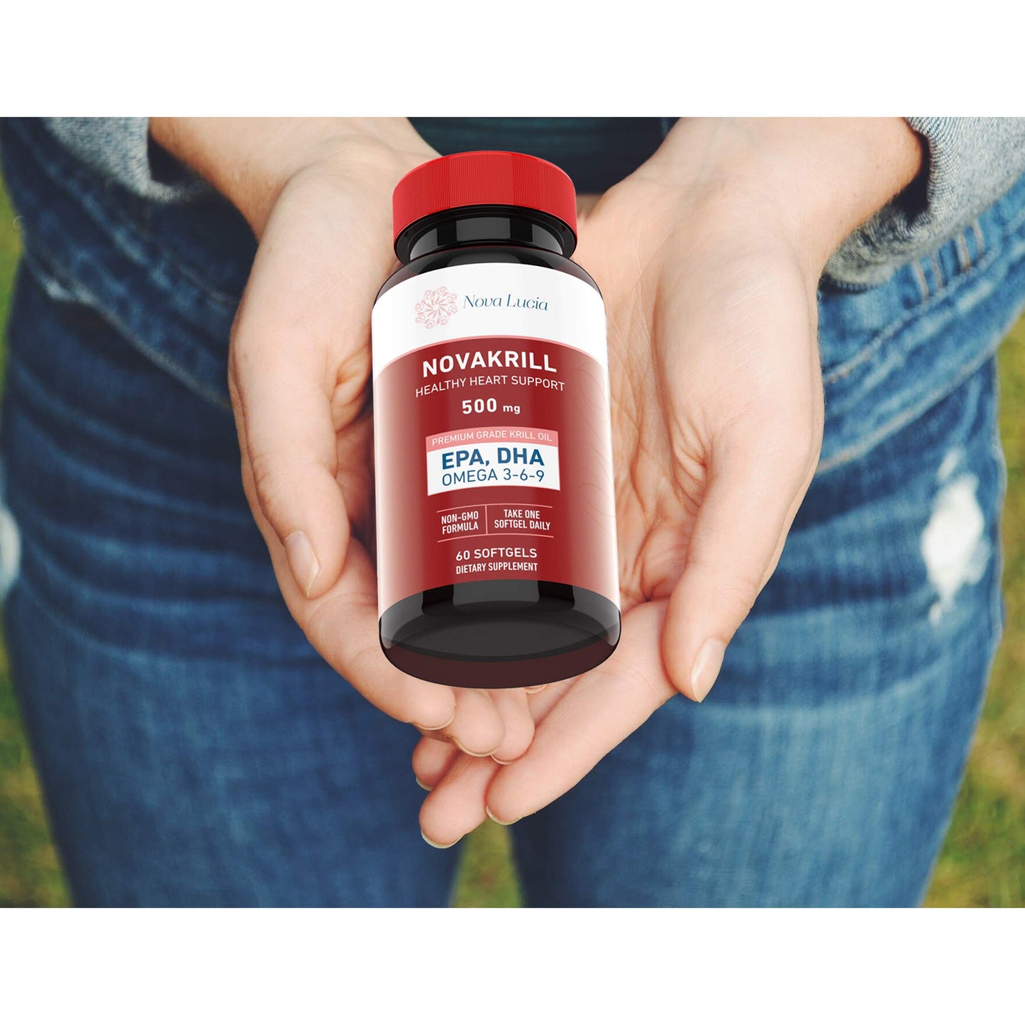 Nova Lucia NovaKrill Krill Oil Omega 3 Supplement Softgel 1 Count