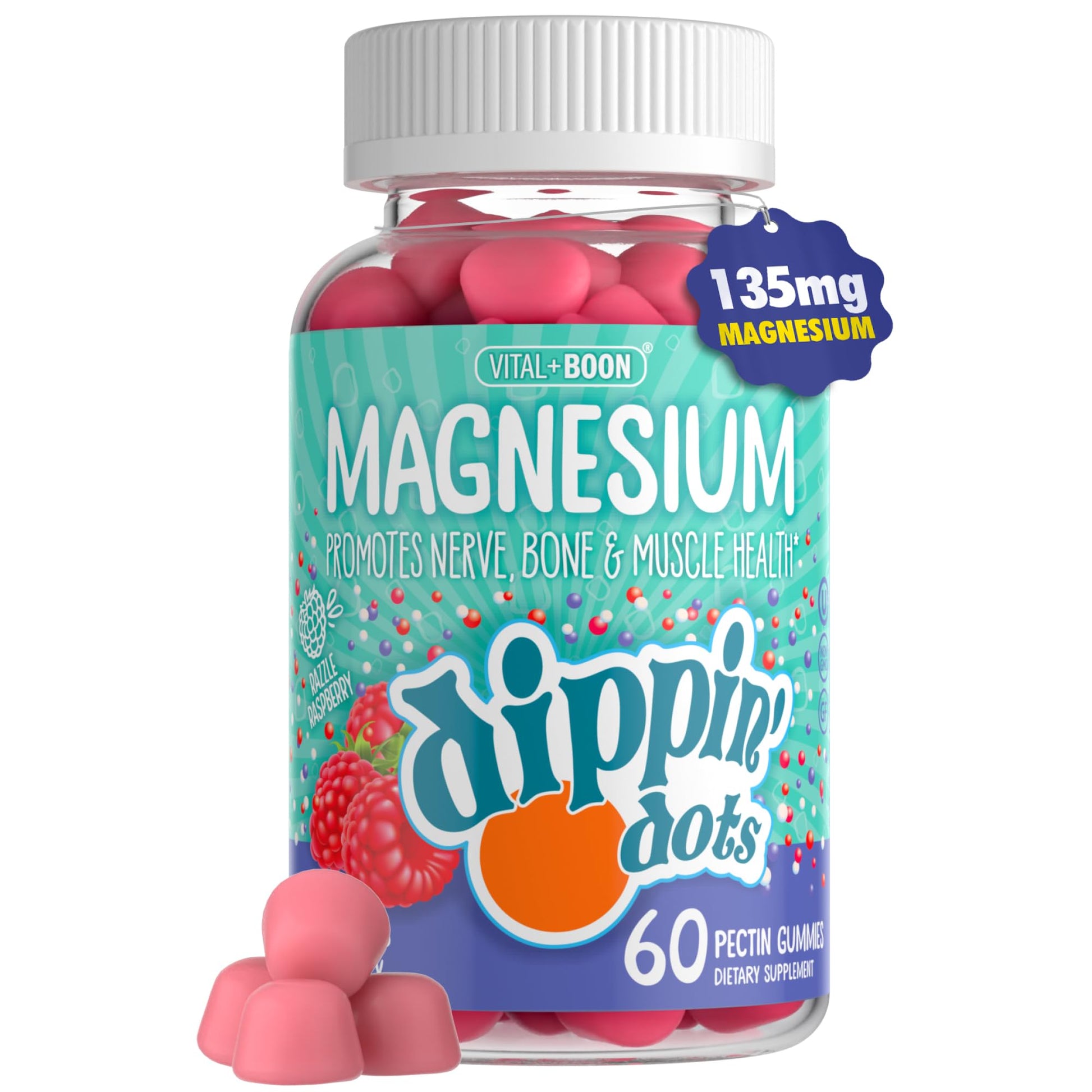 Vital+Boon Magnesium Citrate Gummies 60 Count
