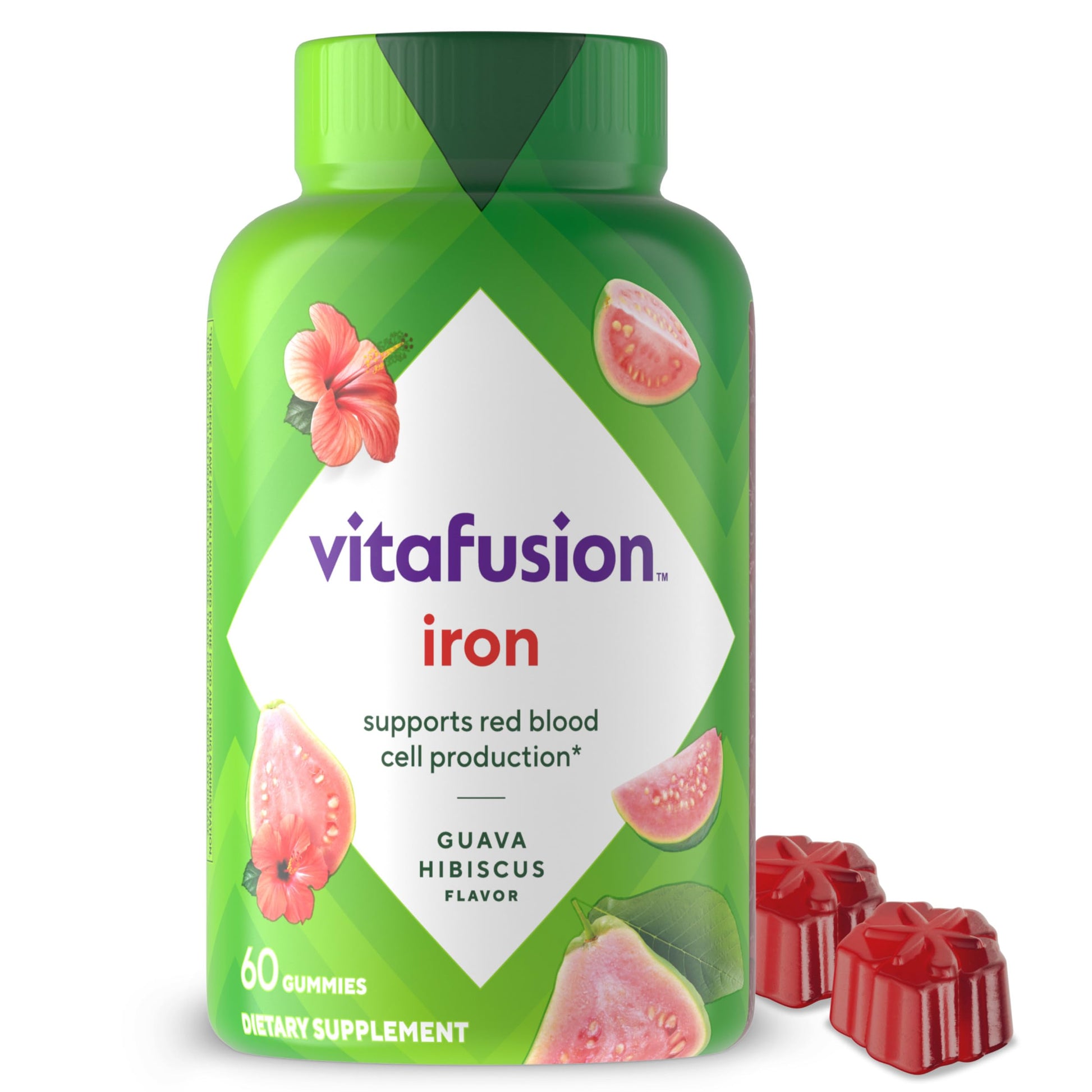 Vitafusion Iron Gummy Vitamin Supplement, 60 Count