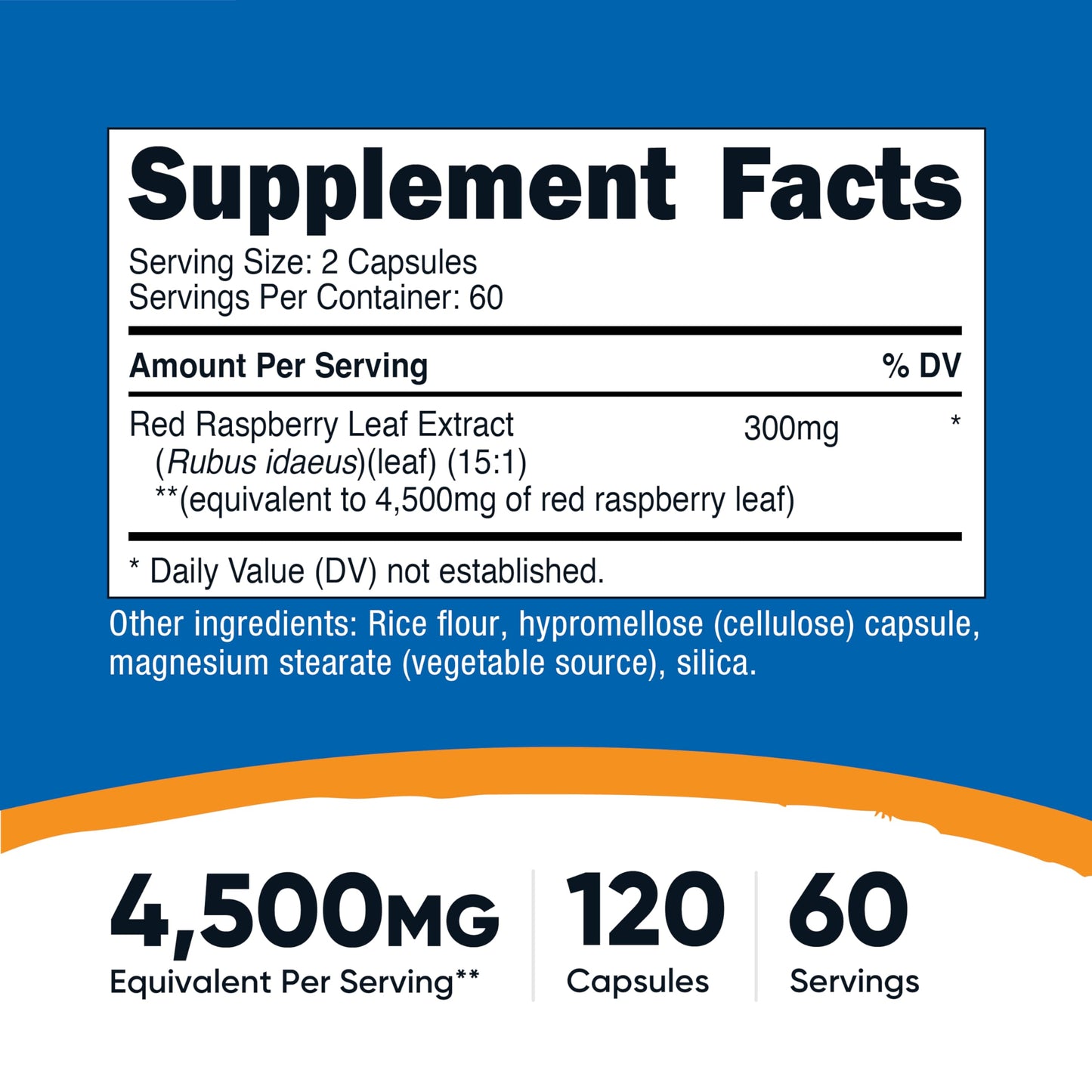 Nutricost Red Raspberry Leaf Extract Capsule 120 Count