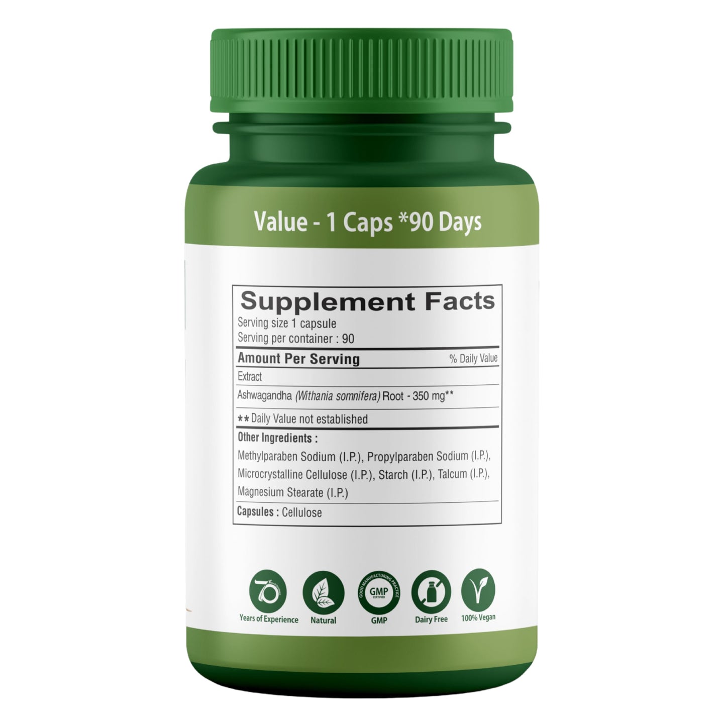 SHREE DHANWANTRI HERBALS Ashwagandha Capsule 90 Count