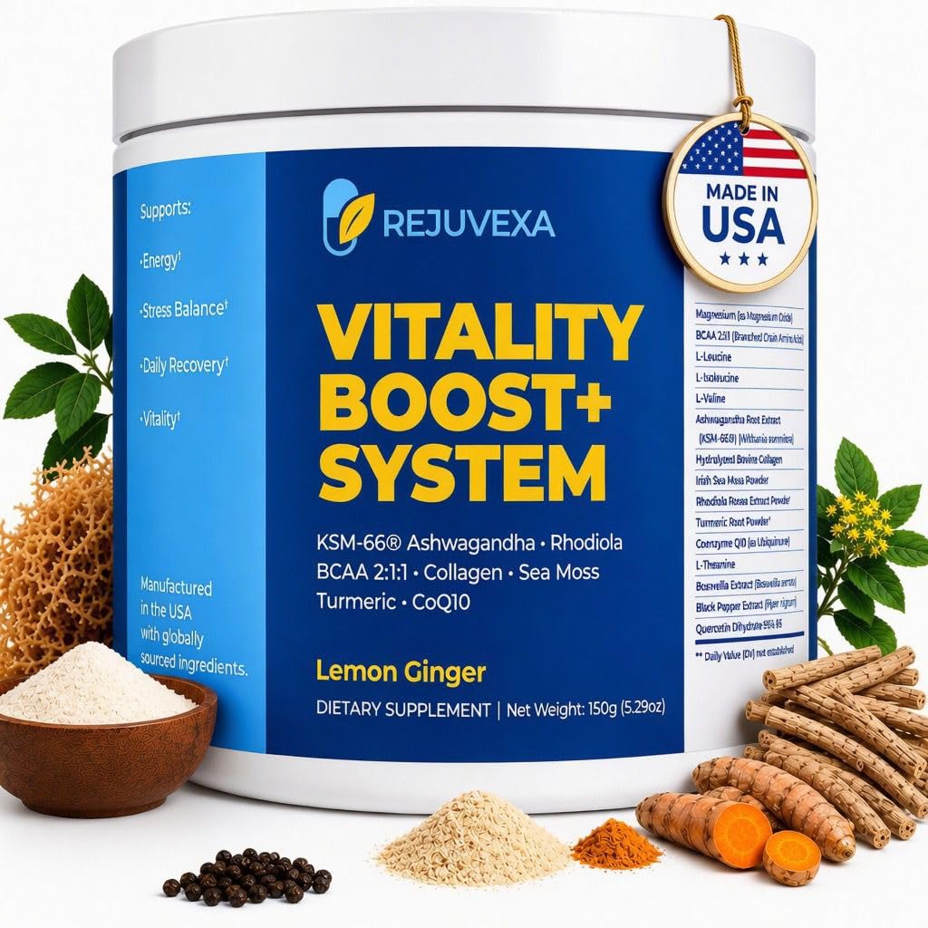 Rejuvexa Cortisol & Stress Support Power Drink Powder 5.29 Ounces