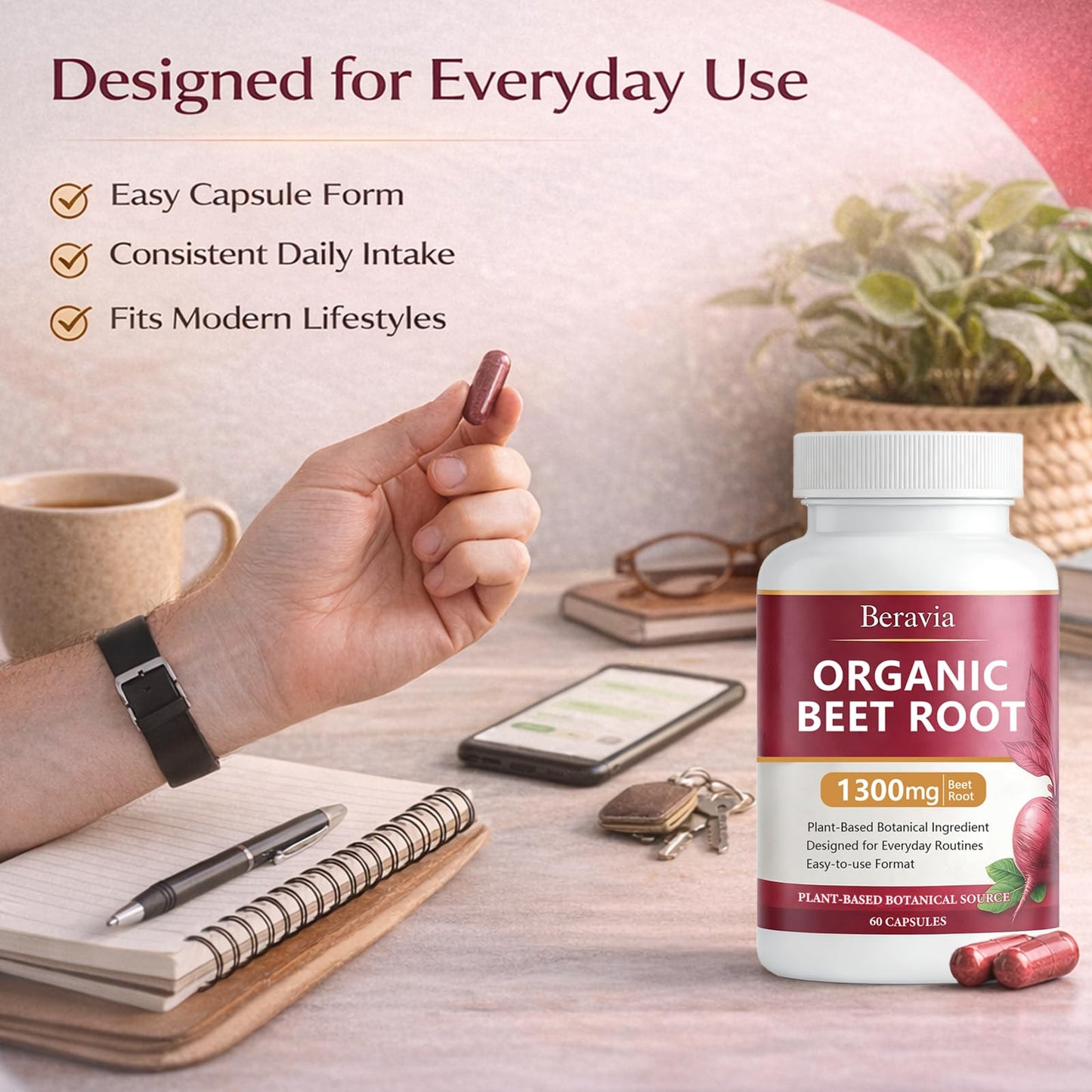 Beravia Beet Root Capsule 60 Capsules