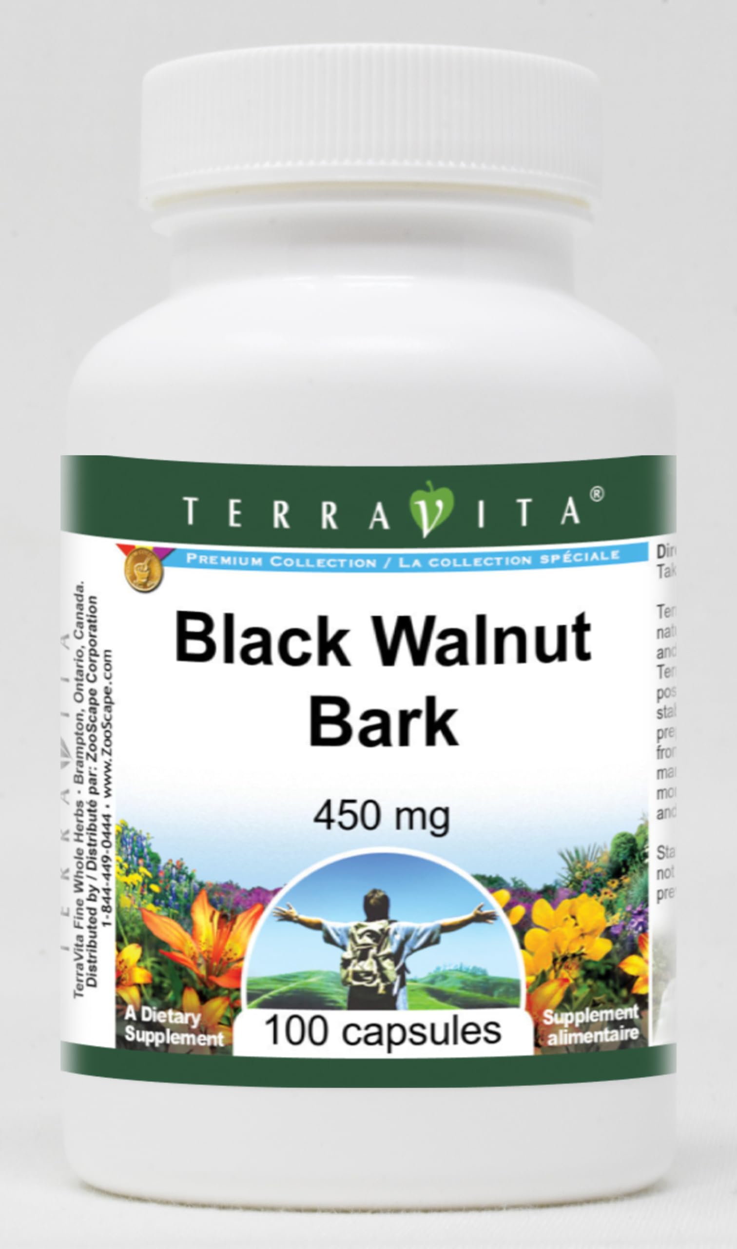 Terravita Black Walnut Bark 450 mg 300 Capsules