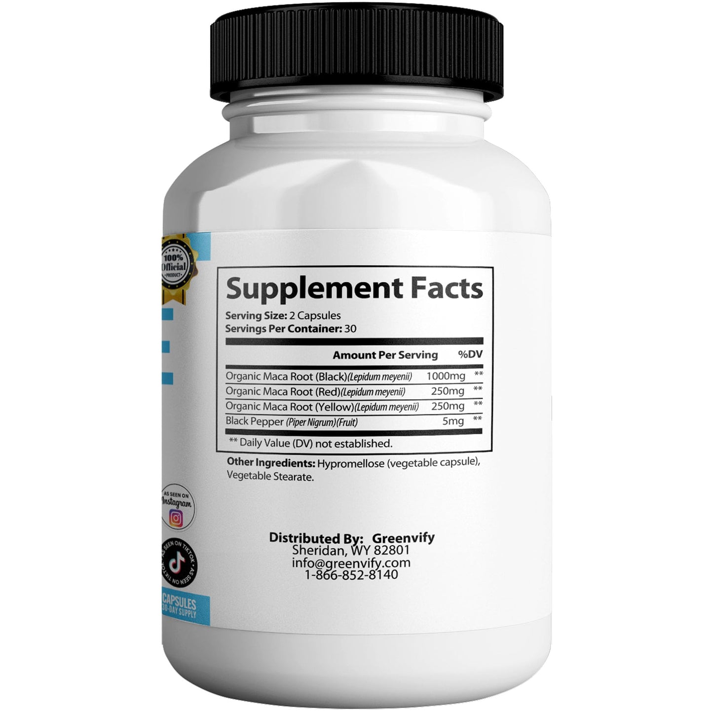 GREENVIFY Libicade Max Maca Root Supplement 60 Capsules