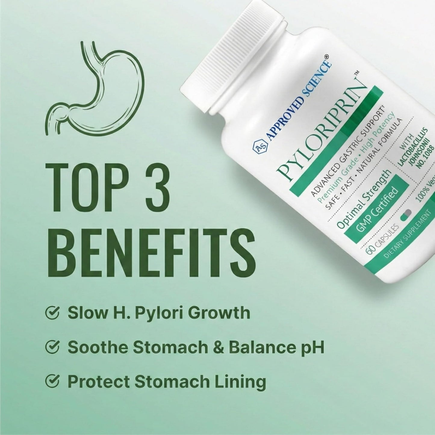 Approved Science Pyloriprin 360 Capsules
