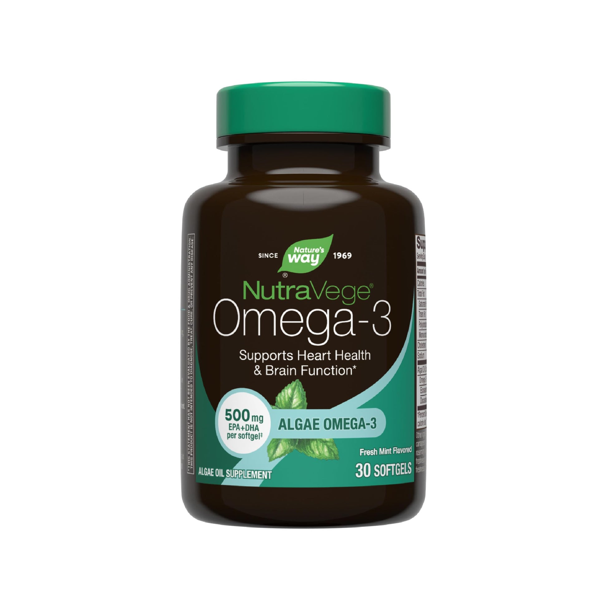 Nature's Way NutraVege Vegan Omega-3 Supplement Softgels, 30 Count