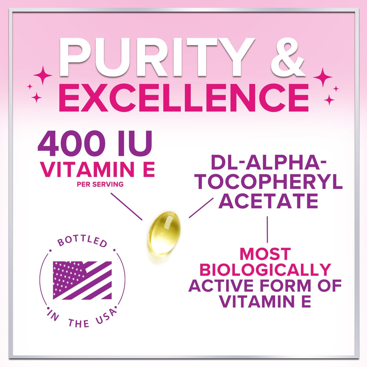 Hello Lovely! Vitamin E 180 mg per Serving dl-Alpha VitaminE Immune Health Support Softgels 60