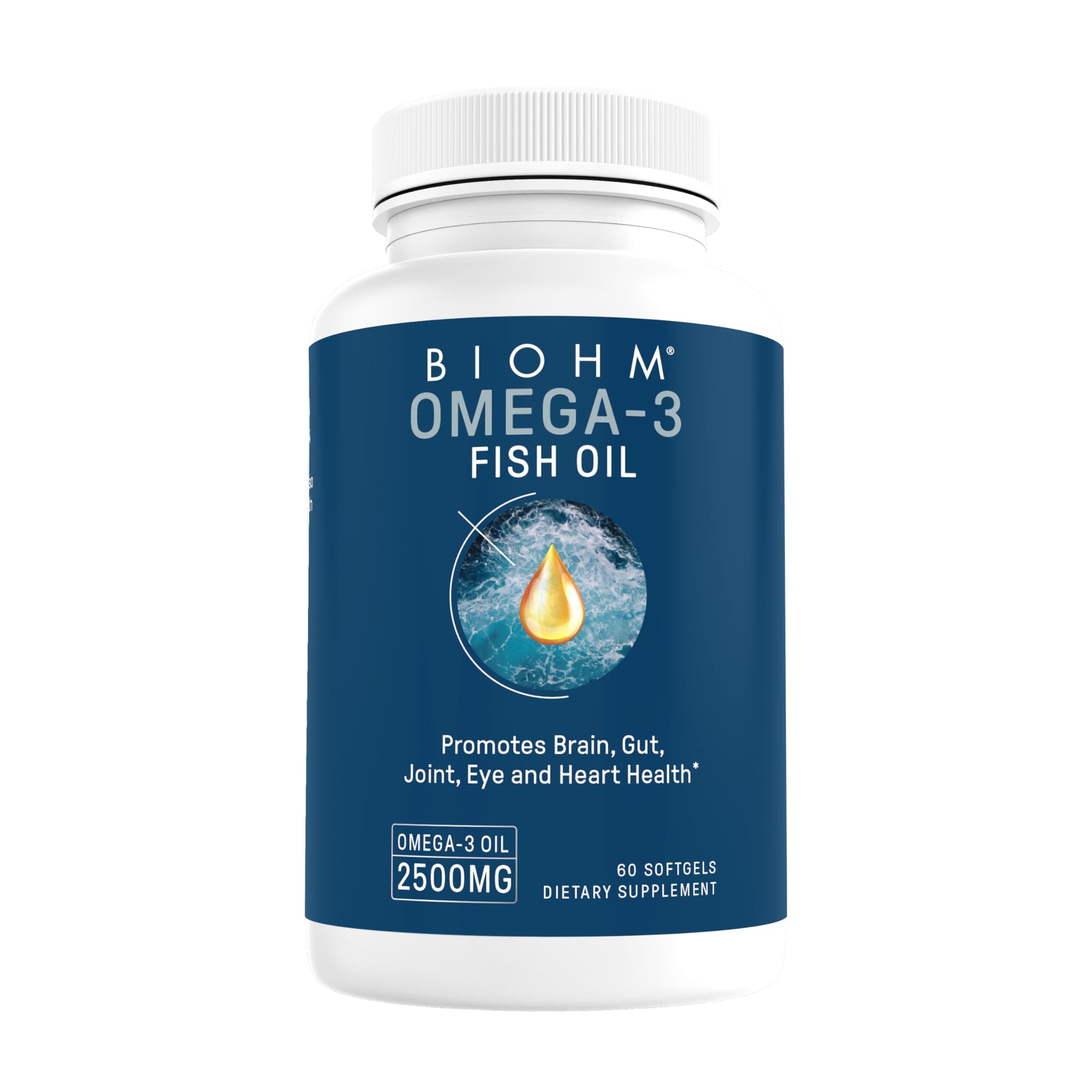 BIOHM Omega-3 Fish Oil 2500mg Softgel, 60 Softgels