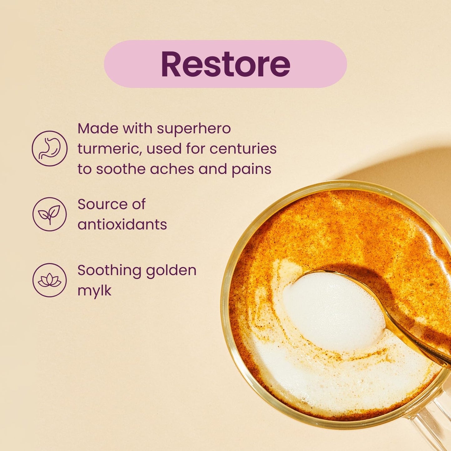 Blume Turmeric Superfood Latte - Sugar Free Golden Milk Powder 4.4