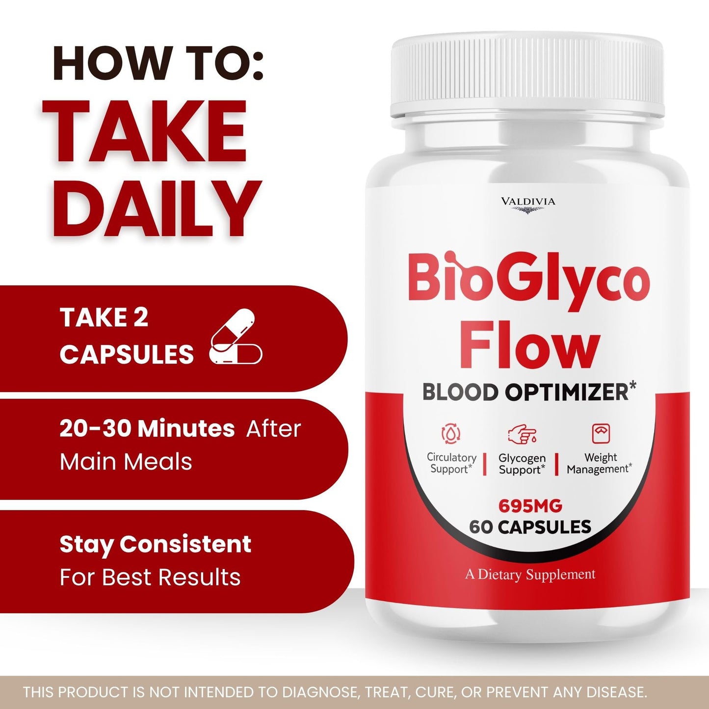 Valdivia BioGlyco Flow Blood Optimizer Capsules, 120 Capsules