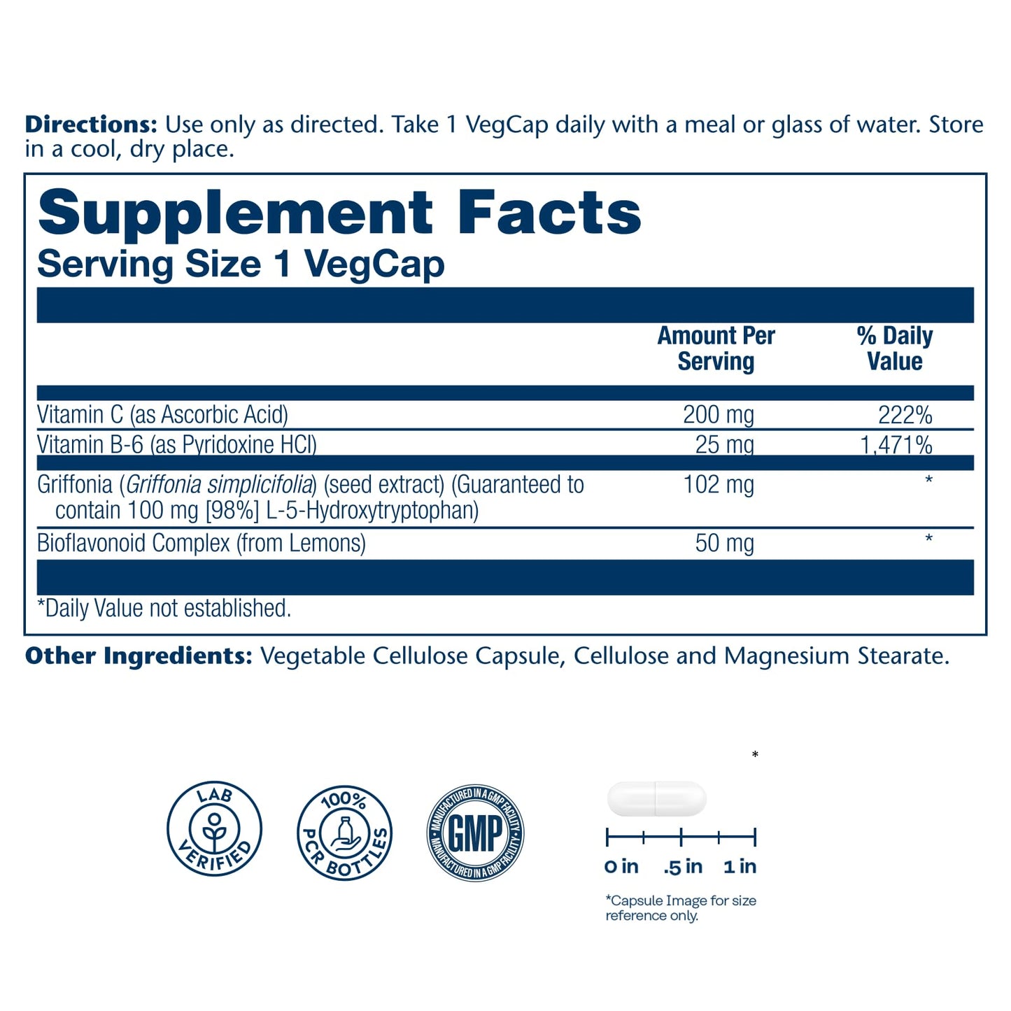 Solaray 5-HTP Capsule, 60 Count
