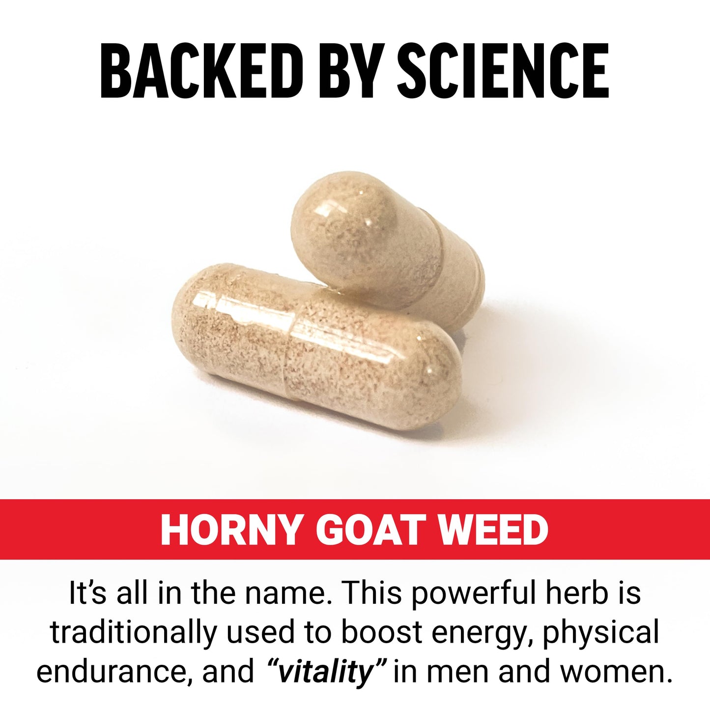 Force Factor Horny Goat Weed for Men 750mg Capsules, 60 Count