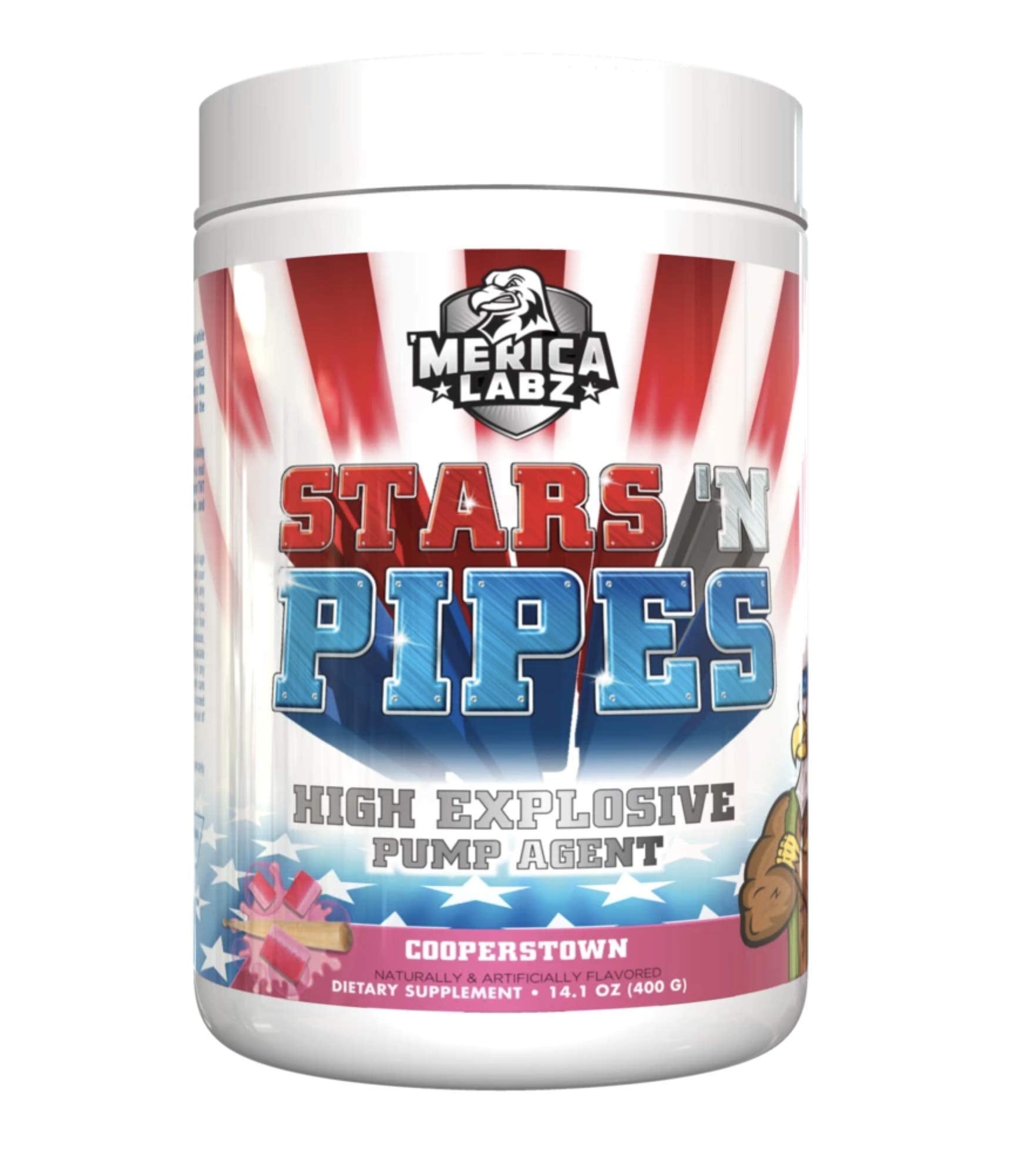 Merica Labz Stars N Pipes Explosive Pump Agent NO Booster Powder 15.3089