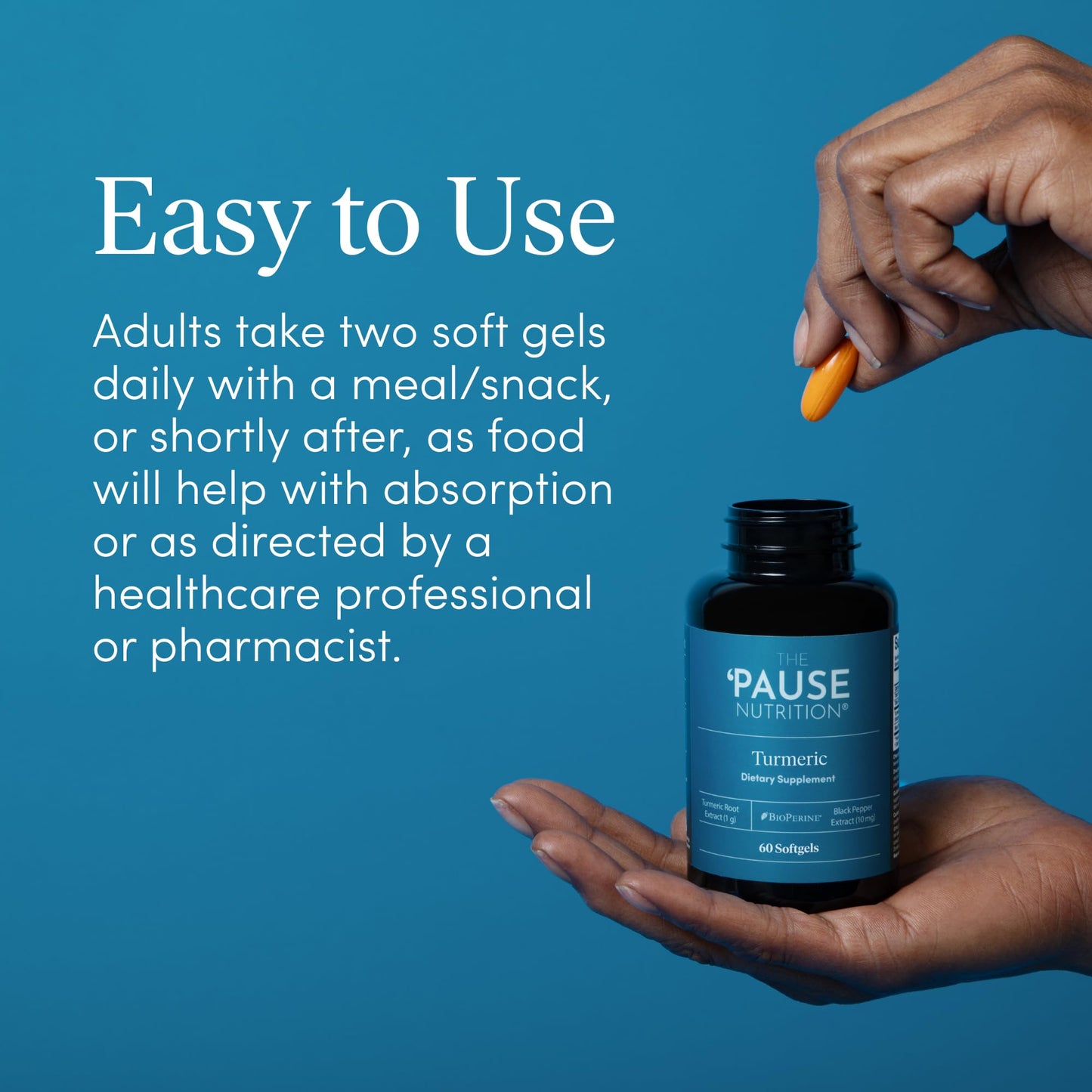 The 'Pause Life Turmeric Softgels 60 Count