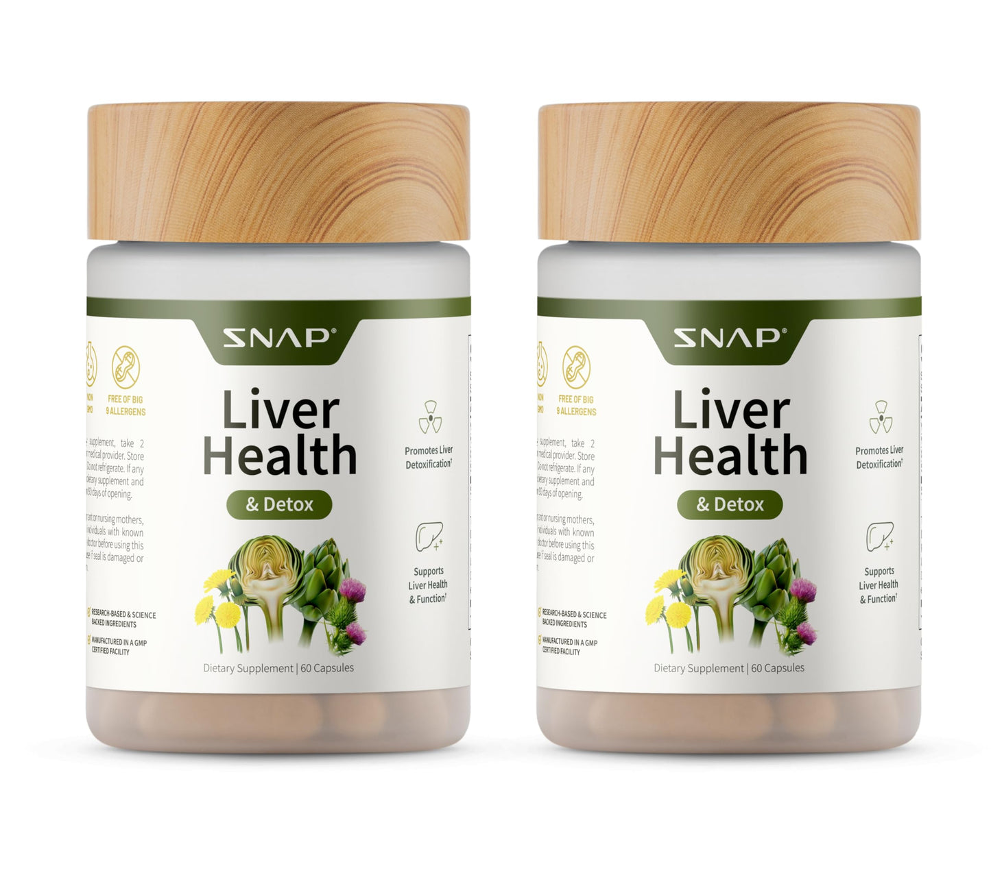 Snap Supplements Milk Thistle Silymarin Liver Support & Detox Capsules 120 Count